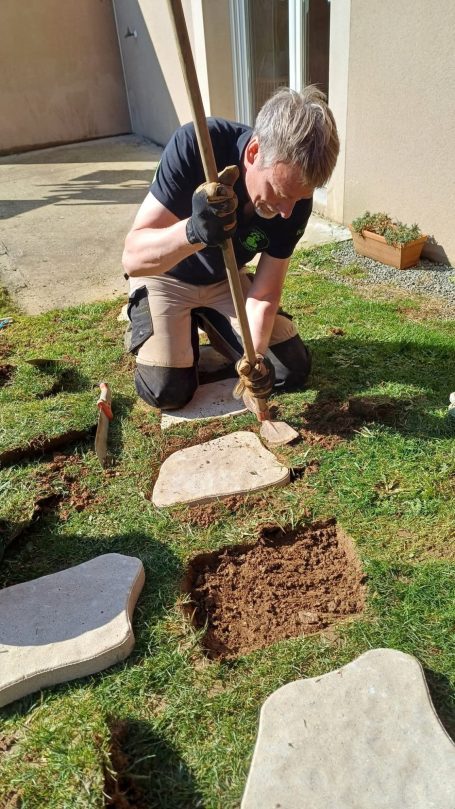 Pose de pas japonnais