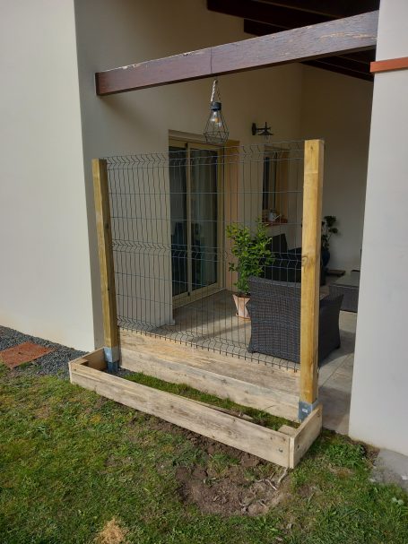 Réalisation d'un bac à plante brise vue